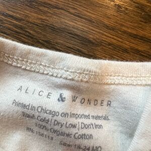 Alice & Wonder White Organic Cotton Top merry Christmas ya filthy animal